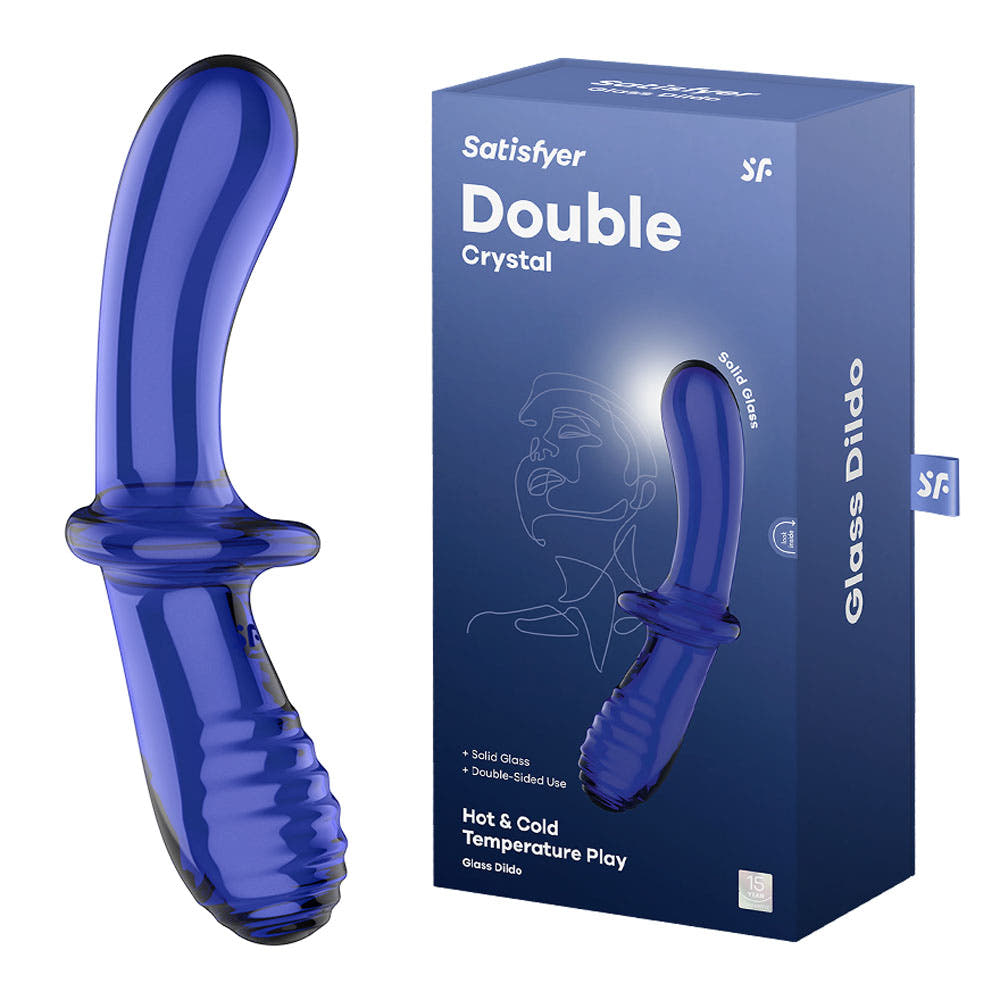 Satisfyer Double Crystal - Double-Ended Glass Dildo for Temperature Play