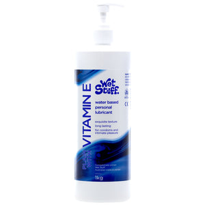 Wet Stuff Plain - 270g Pump - Water Based Lubricant with Vitamin E - 270 gram Pump Bottle