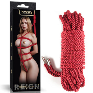 Rebellion Reign Silky Bondage Rope - Pink - Pink Bondage Rope - 10 metre length