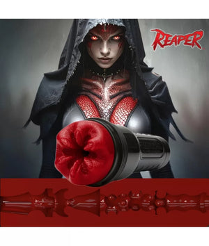 Fleshlight Fantasy Reaper product with character artwork and tunnel diagram
