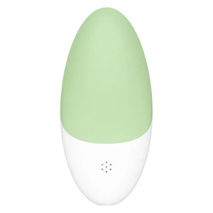 LELO SIRI 3 Pistachio Cream vibrator rear view with microphone openings