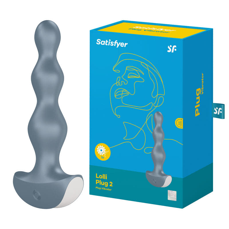 Satisfyer Lolli-Plug 2 - Grey Dual-Motor Vibrating Anal Plug