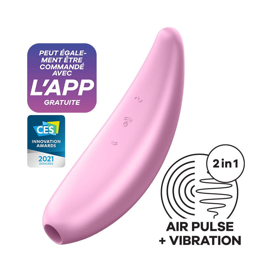 Satisfyer Curvy 3 Plus Air Pulse Clitoral Stimulator and Vibration & App