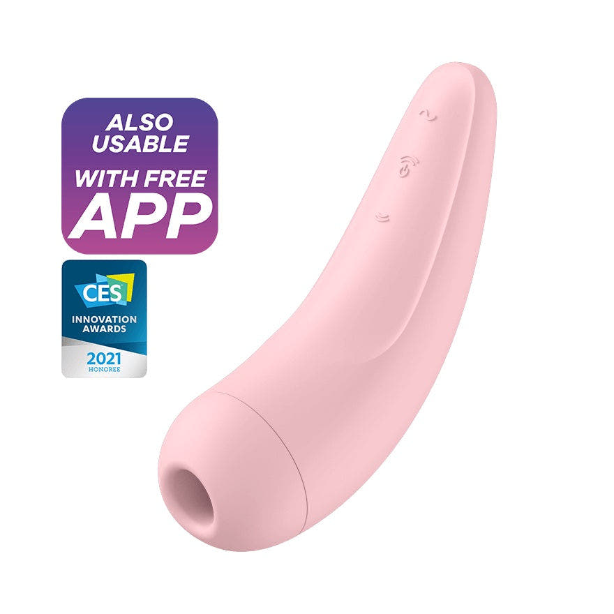 Satisfyer Curvy 2 Plus Air Pulse Clitoral Stimulator and Vibration & App