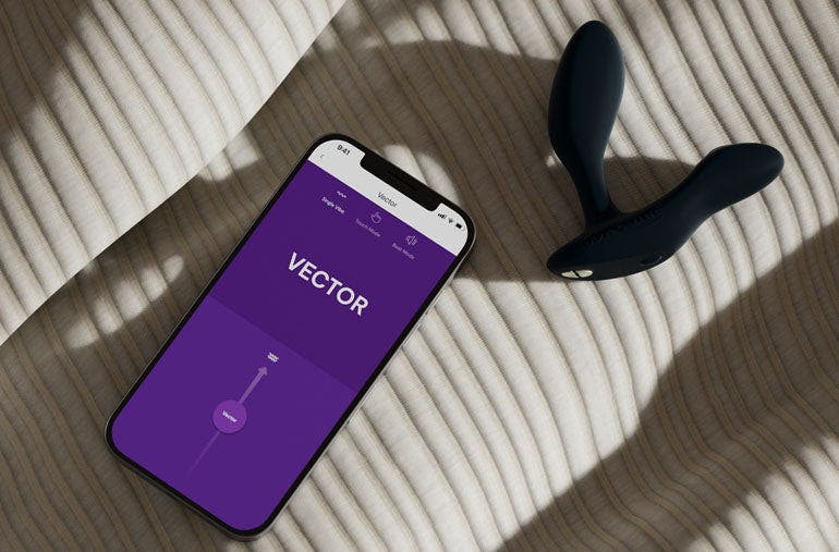 We-Vibe Vector+ App and Remote Controlled Rechargeable Prostate Massager