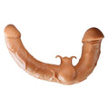 Realistic Double-Ended Vibrating G-Spot Dildo Anal Butt Plug Massager